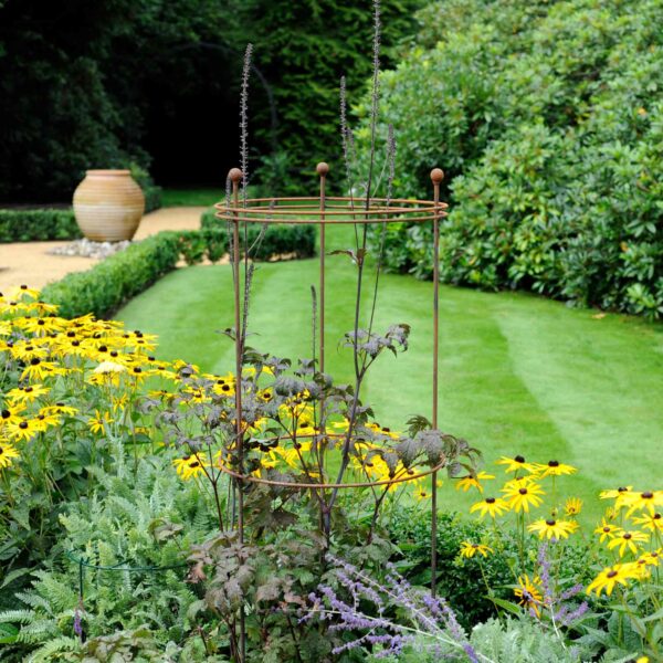 Harrod Tall Circular Plant Support - Rust