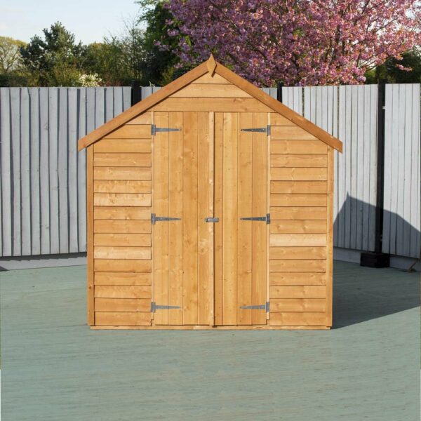 Shire Overlap 8x6 Value Dip Treated Garden Shed (With Window & Double Doors)