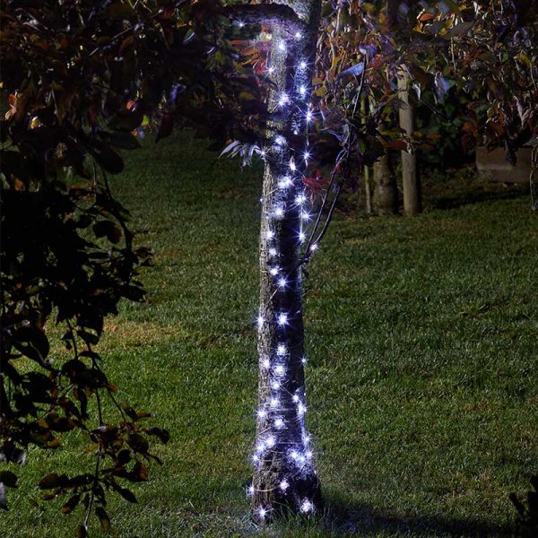 Smart Solar 100 LED Firefly String Lights (Cool White)