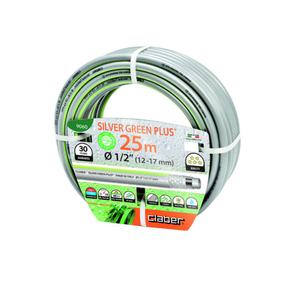 Claber Silver Green Plus Hosepipe 1/2" - 25 Metres