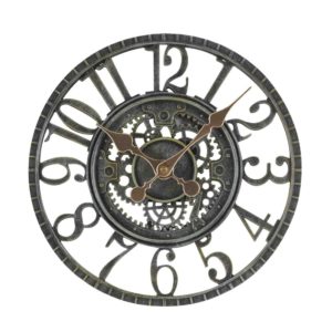 Smart Garden Newby Mechanical Wall Clock Verdi-Gris Finish 12"