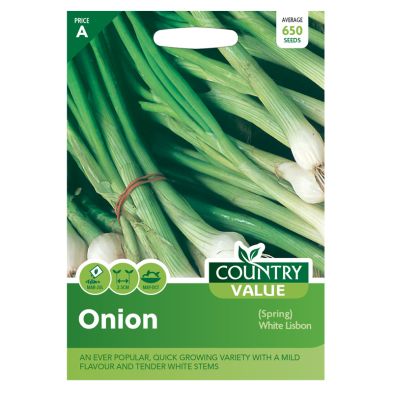Country Value Onion Spring White Lisbon Seeds