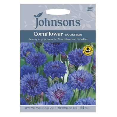 Johnsons Cornflower Double Blue Seeds