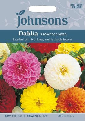 Johnsons Dahlia Showpiece Mixed Seeds