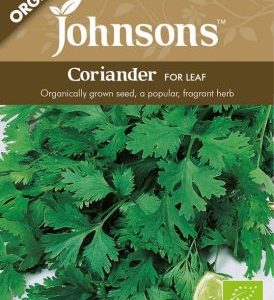Johnsons Organic Coriander For Leaf Seeds