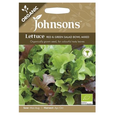 Johnsons Organic Lettuce Red & Green Salad Bowl Seeds