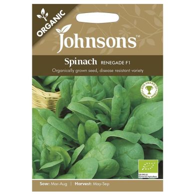 Johnsons Organic Spinach Renegade F1 Seeds