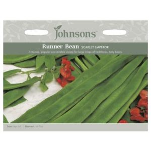 Johnsons Runner Bean Scarlet Emperor Seeds