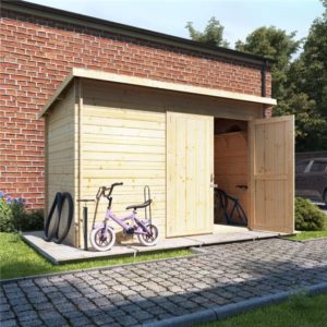 10 x 6 BillyOh Pent Log Cabin Windowless Heavy Duty Bike Store Range - 28mm