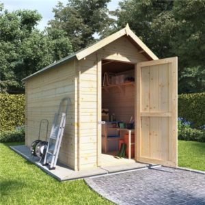 10 x 6 log cabin BillyOh Heavy Duty Apex Windowless Log Cabin Store - 19mm