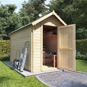 10 x 6 log cabin BillyOh Heavy Duty Apex Windowless Log Cabin Store - 28mm