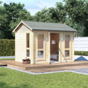 10 x 8 BillyOh Darcy Log Cabin Summerhouse - 28mm