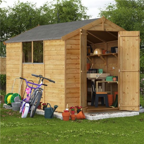 10x6 Keeper Overlap Apex Wooden Shed - Windowed BillyOh