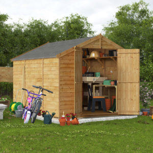 10x8 Keeper Overlap Apex Wooden Shed - PT Windowless BillyOh