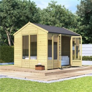 10x8 Petra Tongue and Groove Reverse Apex Summerhouse -PT BillyOh