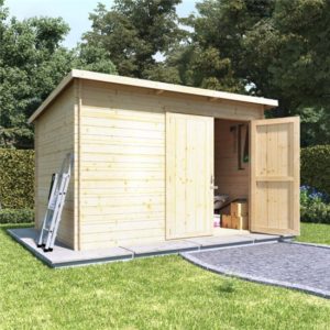 10x8 log cabin double door BillyOh Log Cabin Shed - Heavy Duty Pent Windowless Range