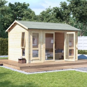 12 x 10 BillyOh Darcy Log Cabin Summerhouse - 19mm
