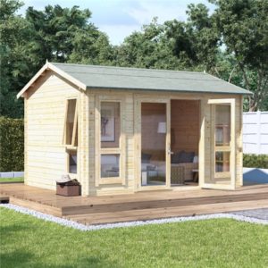 12 x 10 BillyOh Darcy Log Cabin Summerhouse - 28mm