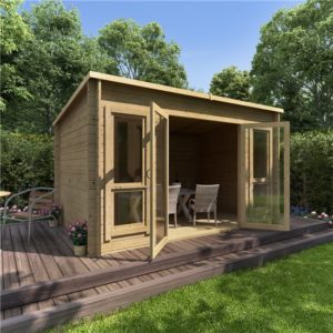 12 x 8 BillyOh Carmen Log Cabin Summerhouse - 28mm