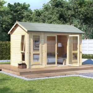 12 x 8 BillyOh Darcy Log Cabin Summerhouse - 19mm
