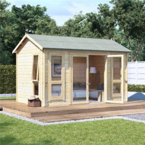 12 x 8 BillyOh Darcy Log Cabin Summerhouse - 28mm