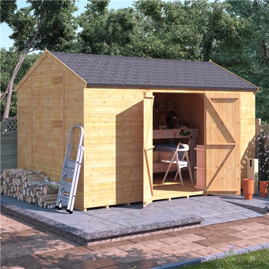 12x8 T&G Shed - BillyOh Expert Reverse Workshop Windowless