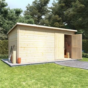 14x8 log cabin double door BillyOh Log Cabin Shed - Heavy Duty Pent Windowless Range