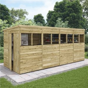 16x6 Pent Shed - BillyOh Switch Windowed