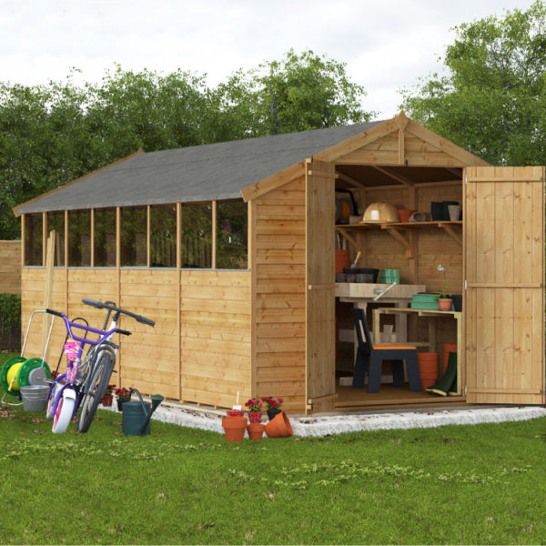 16x8 Keeper Overlap Apex Wooden Shed - Windowed BillyOh
