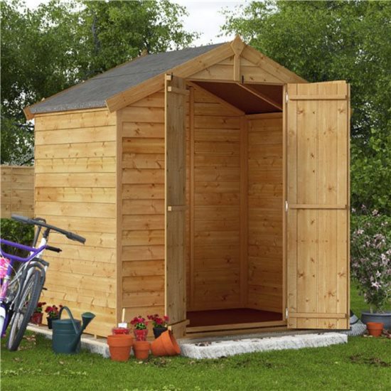 4x6 Keeper Overlap Apex Wooden Shed - Windowless BillyOh