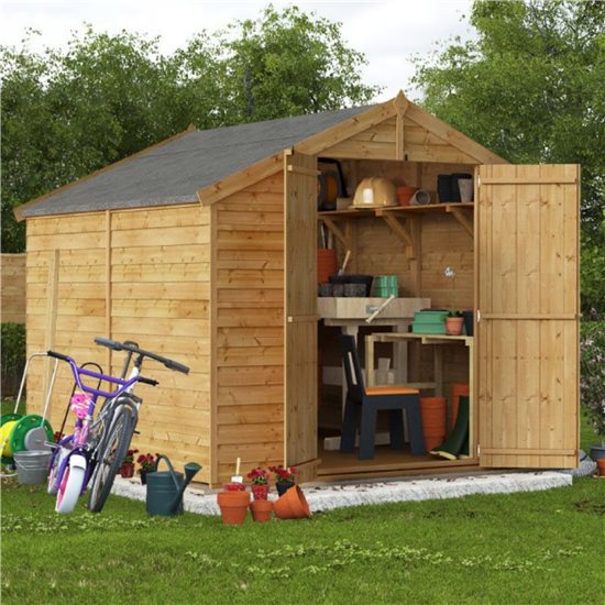 8x8 Keeper Overlap Apex Wooden Shed - Windowless BillyOh