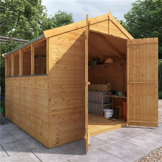 8x8 Master T&G Apex Wooden Shed - Windowed BillyOh