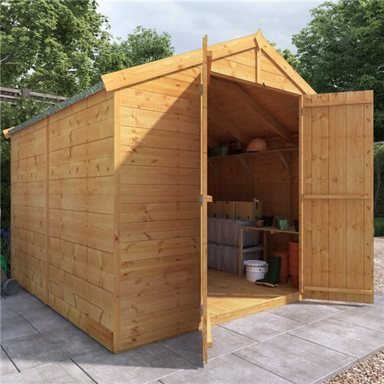 8x8 Master T&G Apex Wooden Shed - Windowless BillyOh