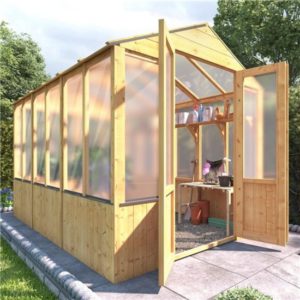 BillyOh 4000 Lincoln Wooden Polycarbonate Greenhouse - 9 x 6 Lincoln Wooden Greenhouse