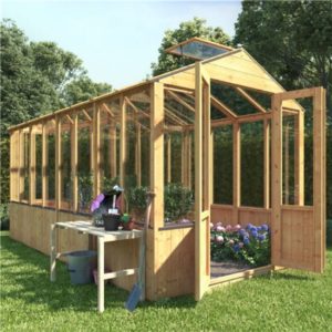 Lincoln Wooden Clear Wall Greenhouse with Opening Roof Vent - 12 x 6 Lincoln Wooden Greenhouse BillyOh 4000