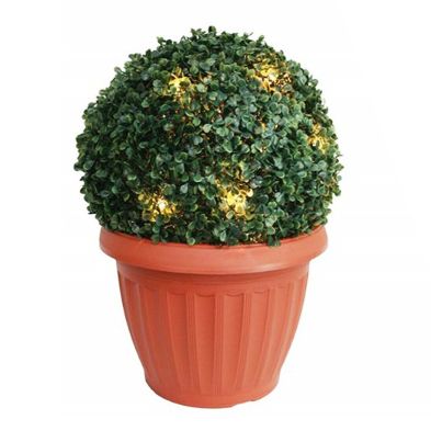 Solar Topiary In Pot With LED Lights