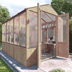 BillyOh 4000 Lincoln Wooden Polycarbonate Greenhouse - PT-9 x 6 Lincoln Wooden Greenhouse