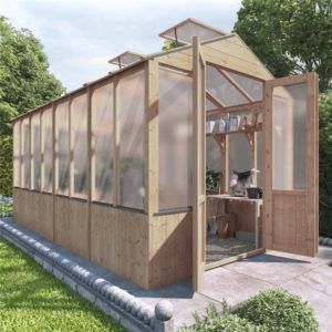 BillyOh 4000 Lincoln Wooden Polycarbonate Greenhouse with Opening Roof Vent - PT-12 x 6