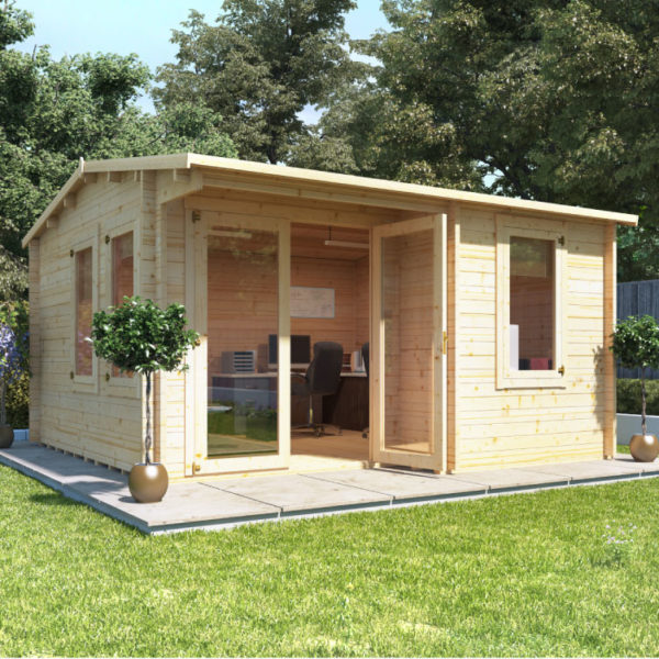 4m x 3m Kent Garden Office - BillyOh Log cabin - 28mm