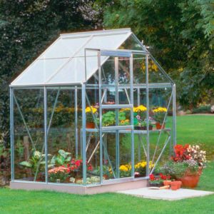 Halls Aluminium Popular Greenhouse with Horti Glass + Base - 6' x 4' & Accessories