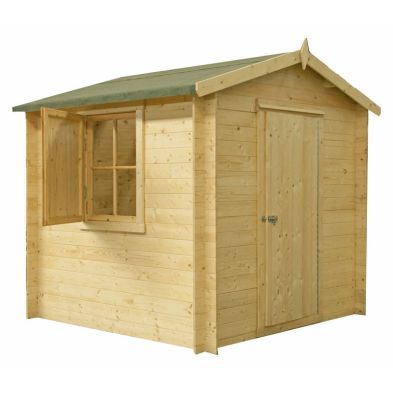 Shire Camelot Untreated 19mm Garden Log Cabin 9' x 9'
