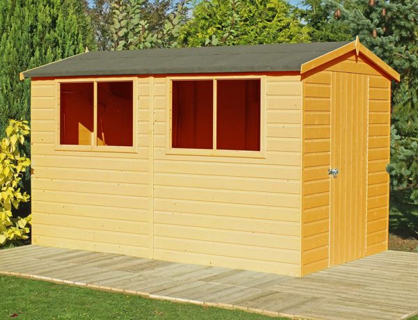 Shire Lewis 10 x 8 Shiplap Tongue and Groove Dip Treated Garden Shed