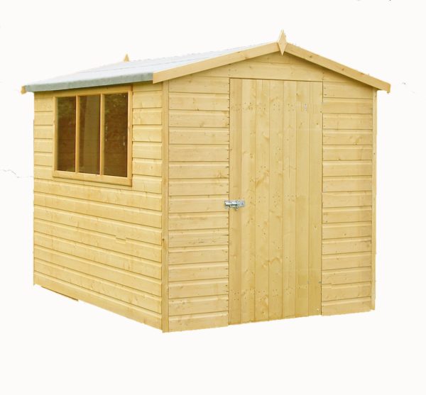 Shire Lewis 8 x 6 Shiplap Tongue and Groove Dip Treated Garden Shed