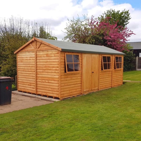 Shire Mammoth 12 x 24 Shiplap Tongue and Groove Dip Treated Garden Shed