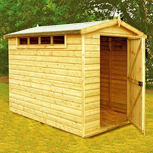 Shire Security 8 x 6 Shiplap Tongue and Groove Dip Treated Garden Shed