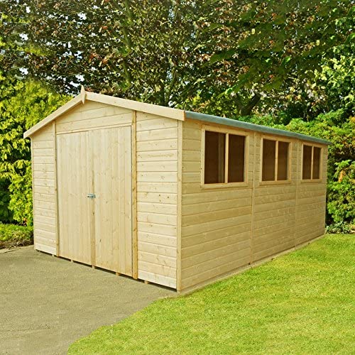 Shire Workspace 10 x 15 Shiplap Tongue and Groove Dip Treated Garden Shed