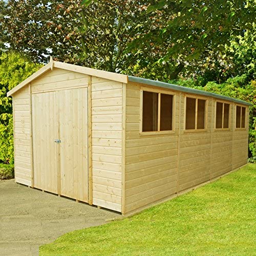 Shire Workspace 10 x 20 Shiplap Tongue and Groove Dip Treated Garden Shed