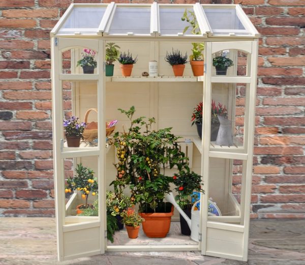 Forest Garden Victorian Tall Wall Greenhouse with Auto Vent