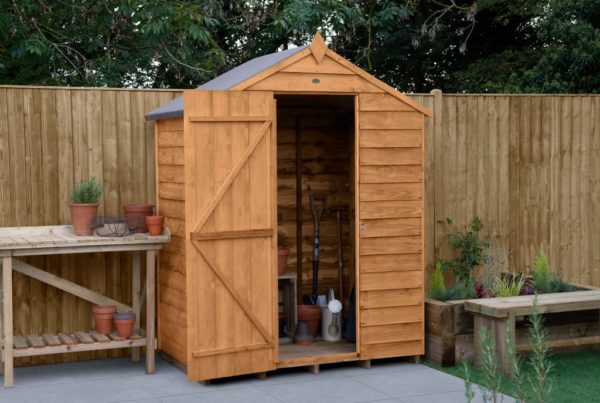 Forest Garden Apex Overlap Dipped 5x3 Wooden Garden Shed (No Window / Installation Included)