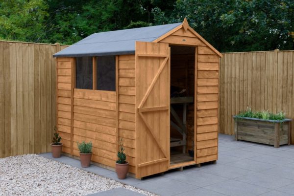 Forest Garden Apex Overlap Dipped 7x5 Wooden Garden Shed (Installation Included)